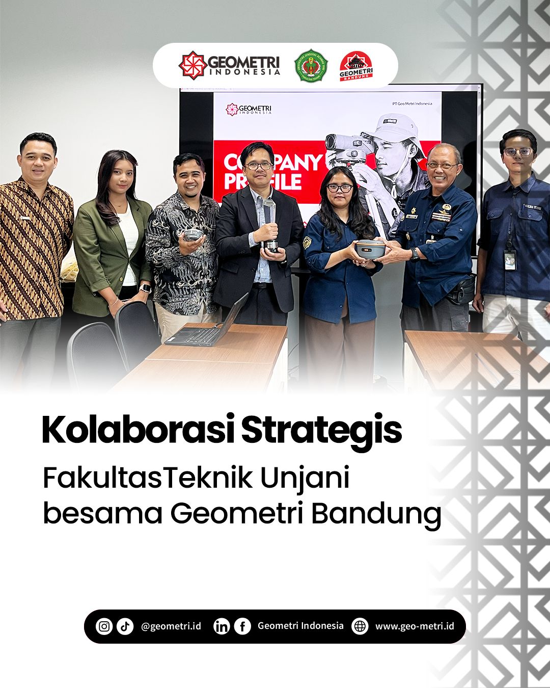 FT Unjani dan PT Geometri Indonesia Resmi Jalin MoU Pengembangan SDM dan Fasilitas Praktik Geomatika