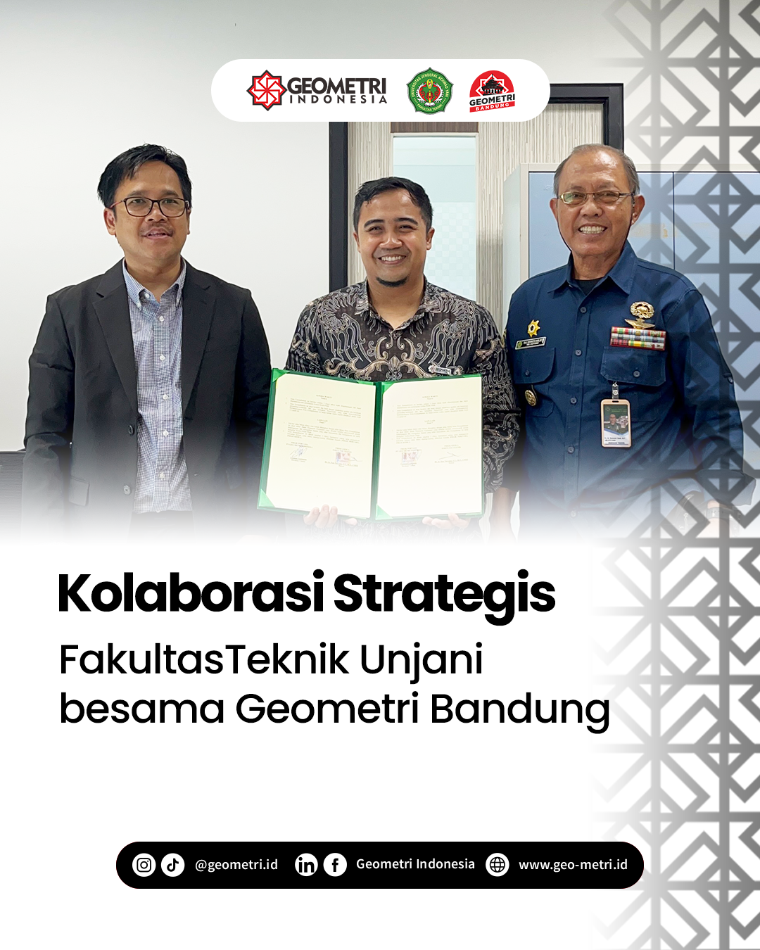 FT Unjani dan PT Geometri Indonesia Resmi Jalin MoU Pengembangan SDM dan Fasilitas Praktik Geomatika