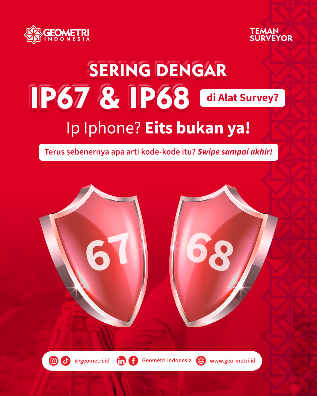 Mengenal IP Rating pada Alat Survey: Apa Bedanya IP67 vs IP68 dan Mengapa Surveyor Wajib Tahu?